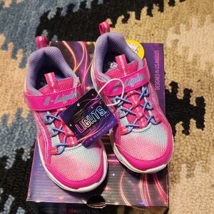 Skechers S-Lights Kids' Sneakers - Pink and Blue